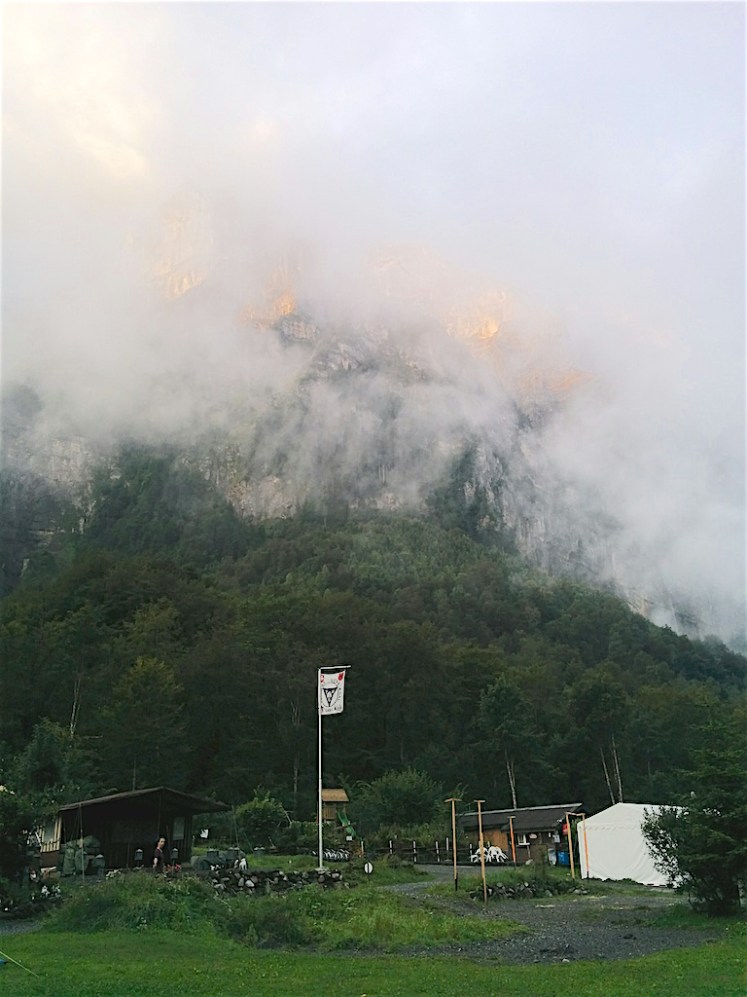 Camping Güntlenau Ausblick aus dem Zelt