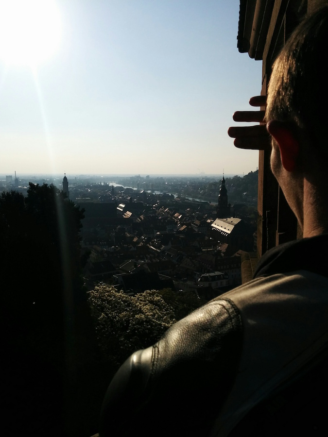 Schloss Heidelberg Aussicht hinunter in die Stadt