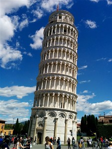 Schiefe Tum von Pisa Tag